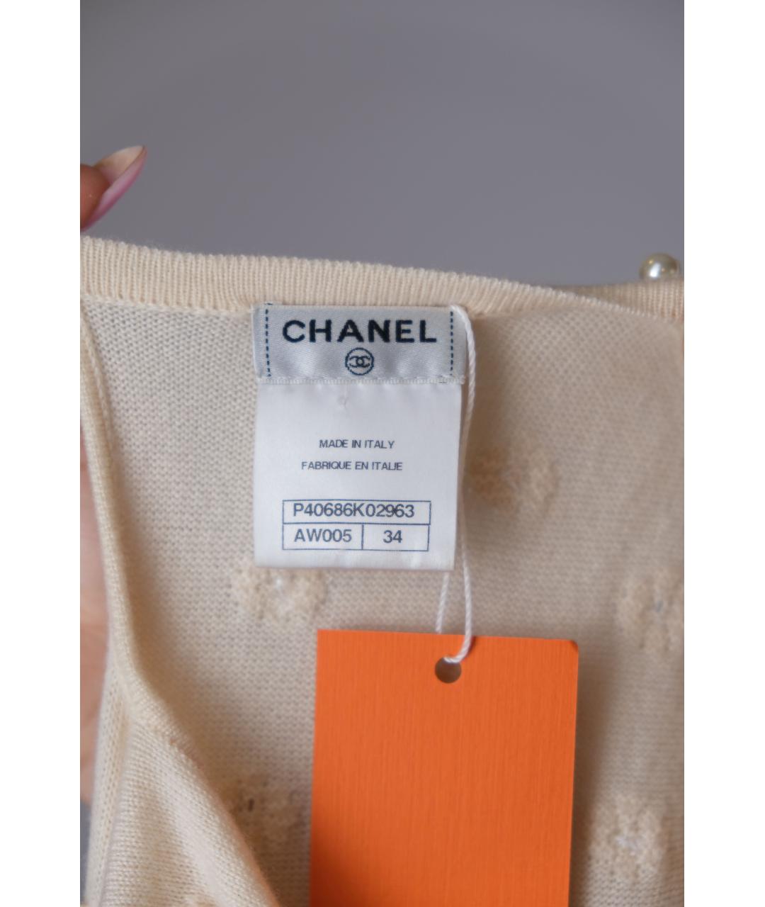 CHANEL Бежевое кашемировое вечернее платье, фото 7