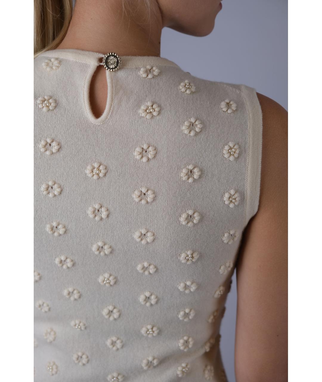 CHANEL Бежевое кашемировое вечернее платье, фото 5