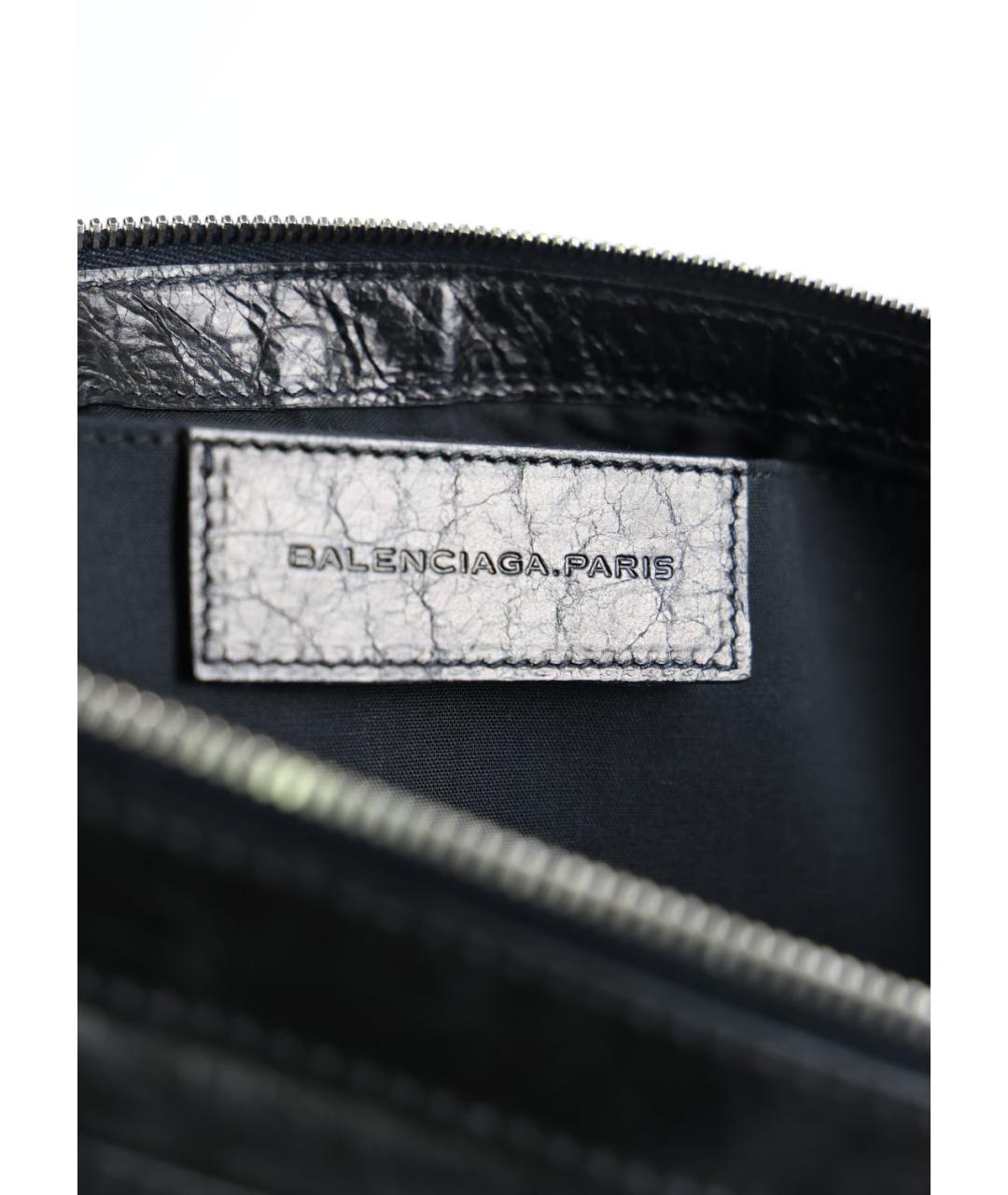 BALENCIAGA Черная кожаная папка для документов, фото 6
