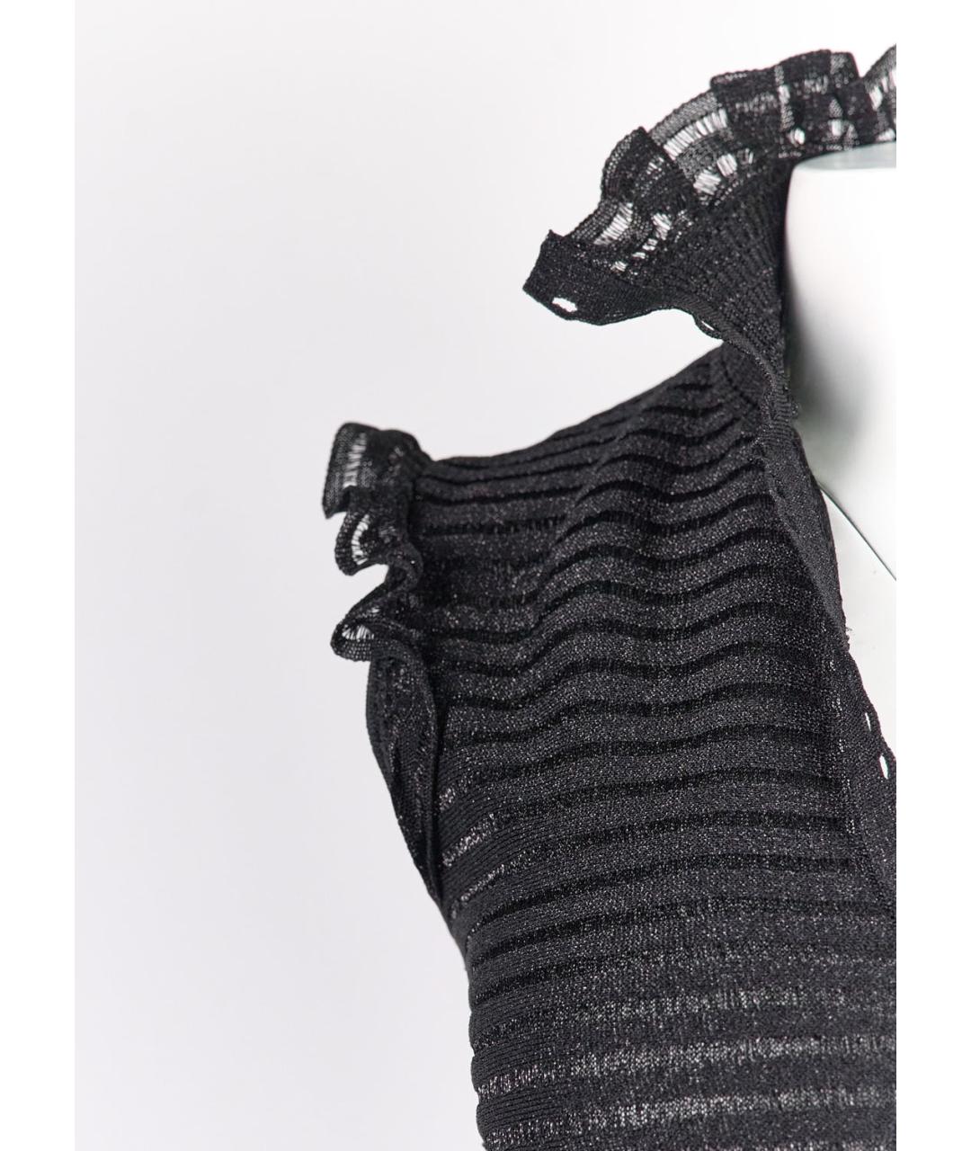 ALEXANDER MCQUEEN Черное шелковое вечернее платье, фото 4