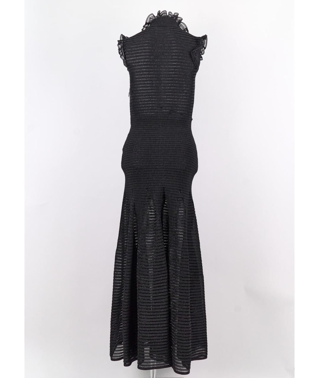 ALEXANDER MCQUEEN Черное шелковое вечернее платье, фото 2