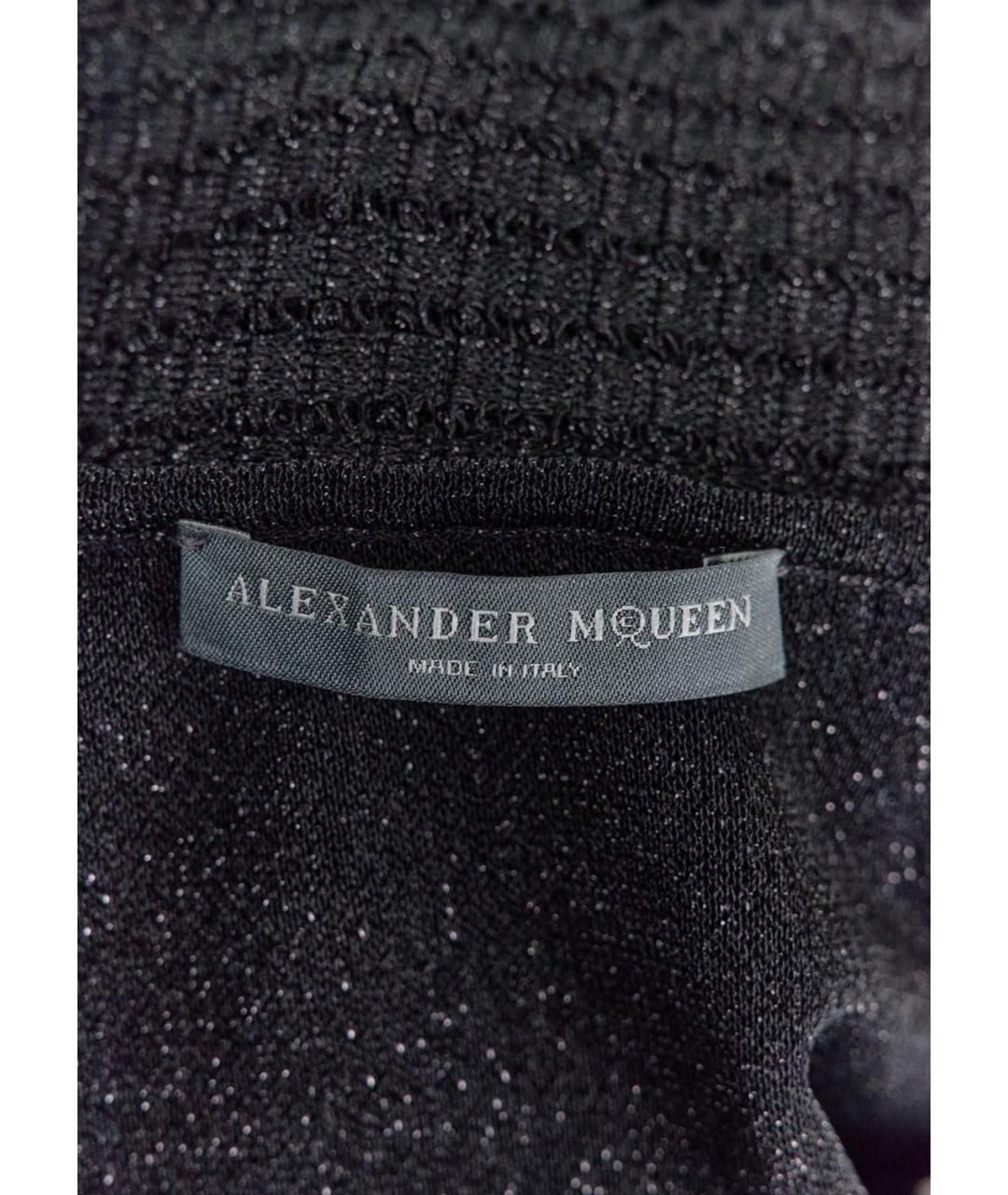 ALEXANDER MCQUEEN Черное шелковое вечернее платье, фото 3