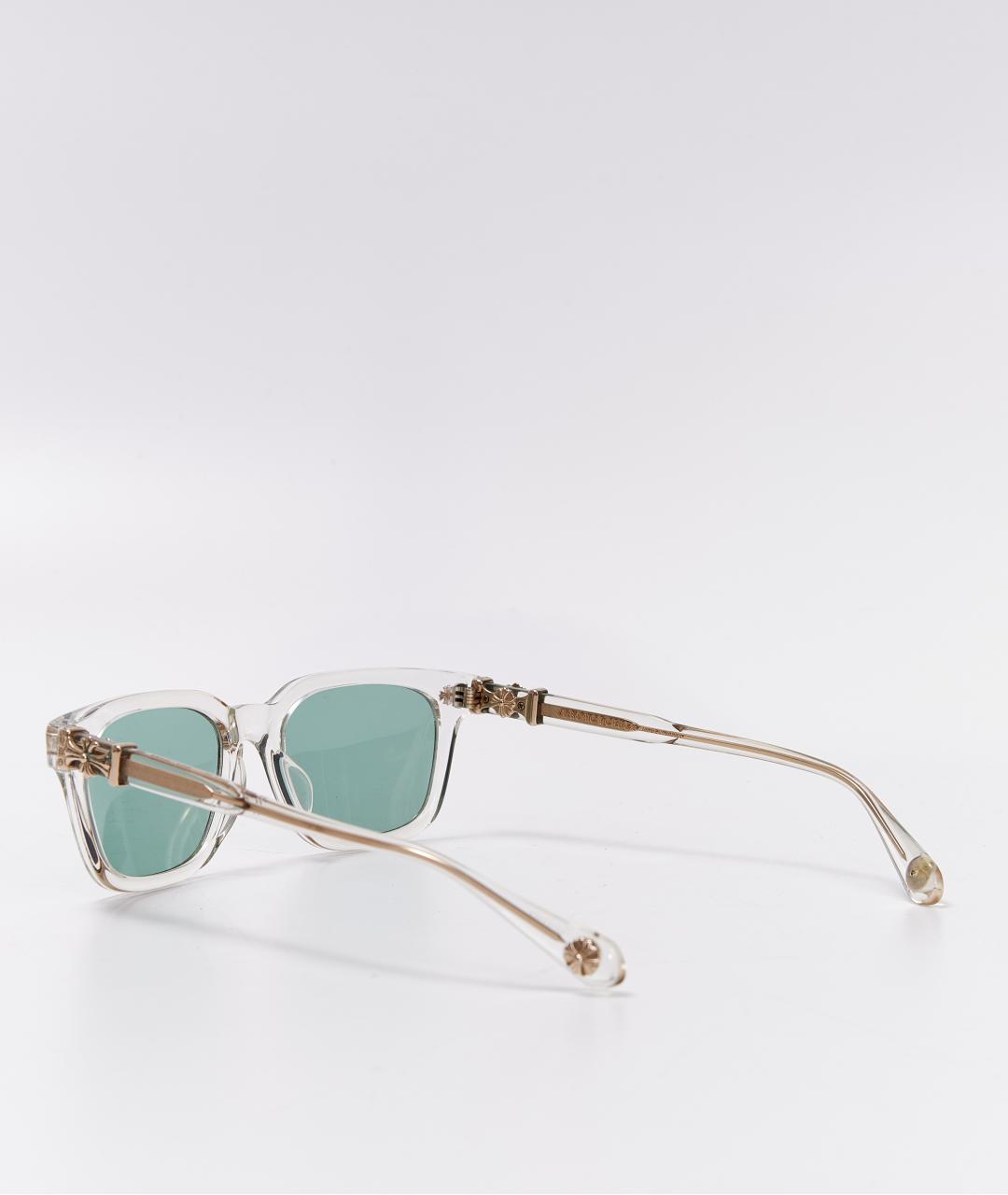 CHROME HEARTS Белые пластиковые солнцезащитные очки, фото 3