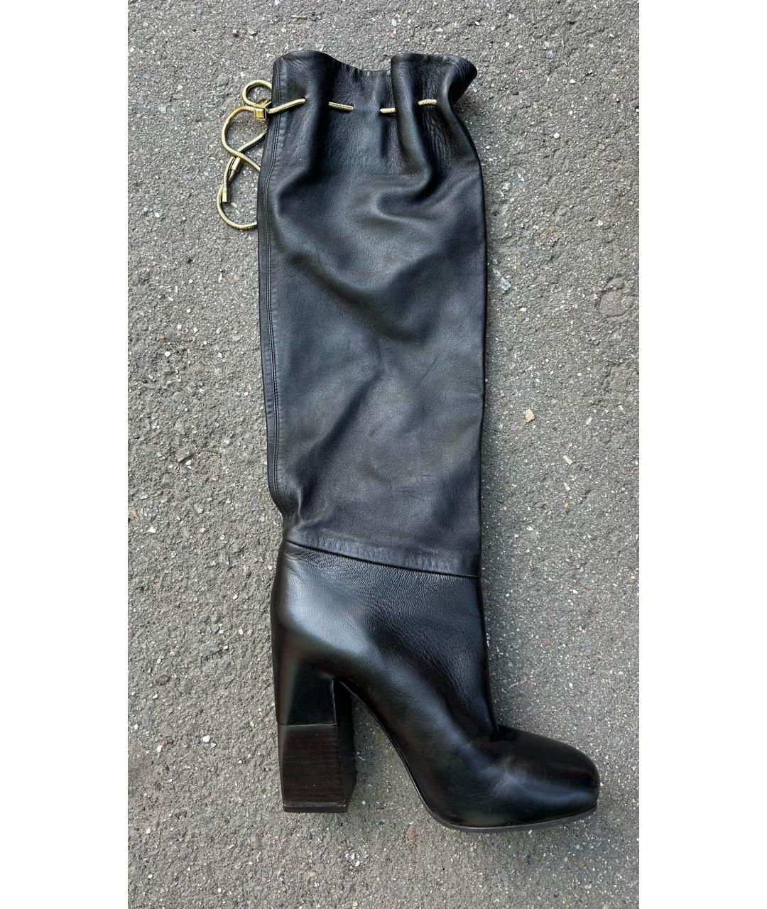 LANVIN Черные кожаные сапоги, фото 6