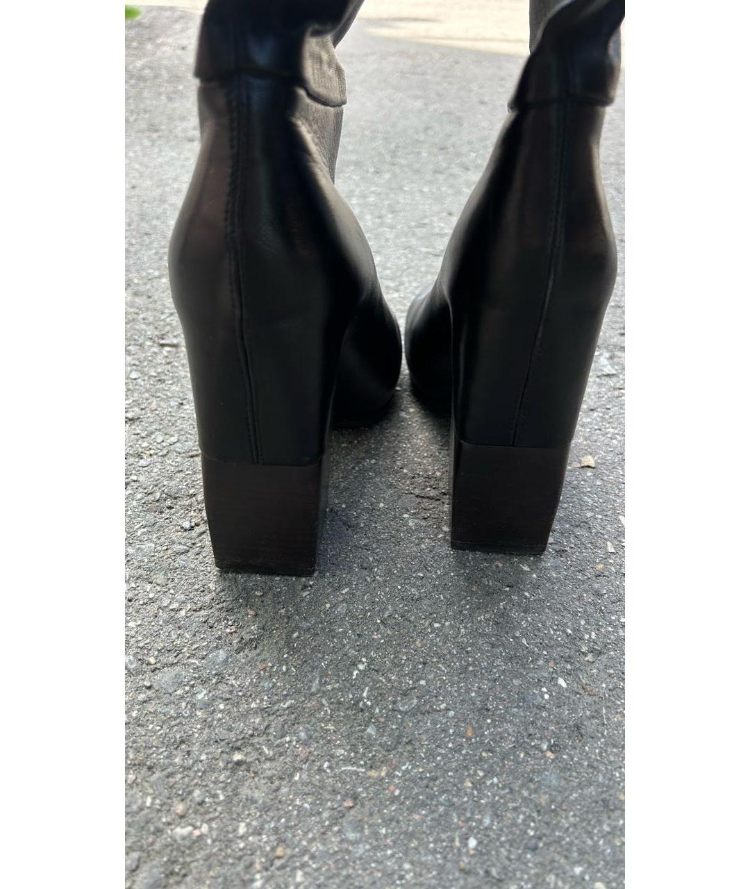 LANVIN Черные кожаные сапоги, фото 4