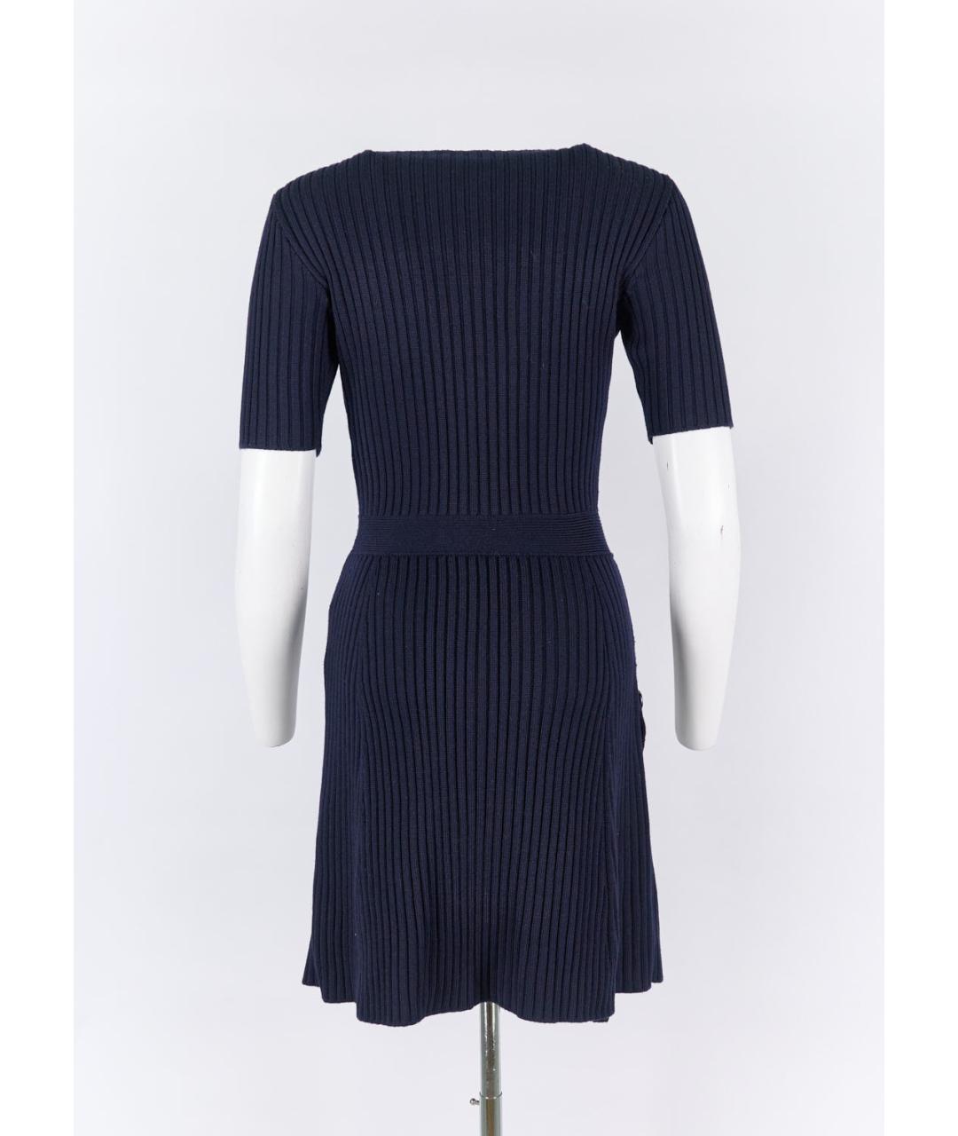 CHRISTIAN DIOR Синее шерстяное платье, фото 2