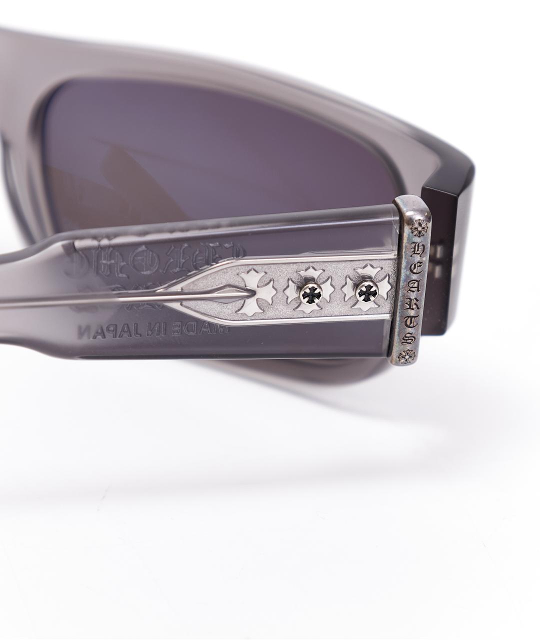 CHROME HEARTS Серые пластиковые солнцезащитные очки, фото 6