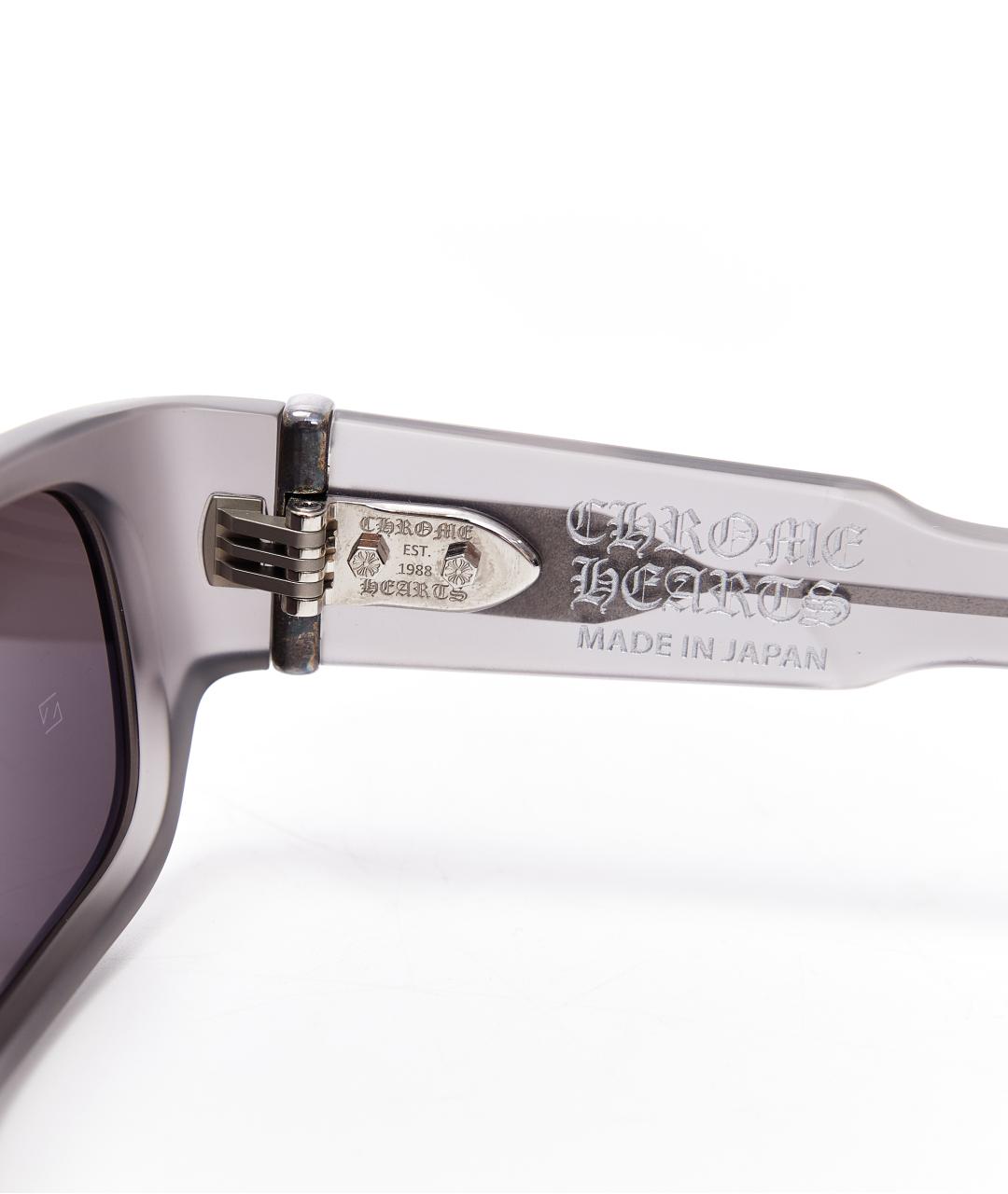 CHROME HEARTS Серые пластиковые солнцезащитные очки, фото 4
