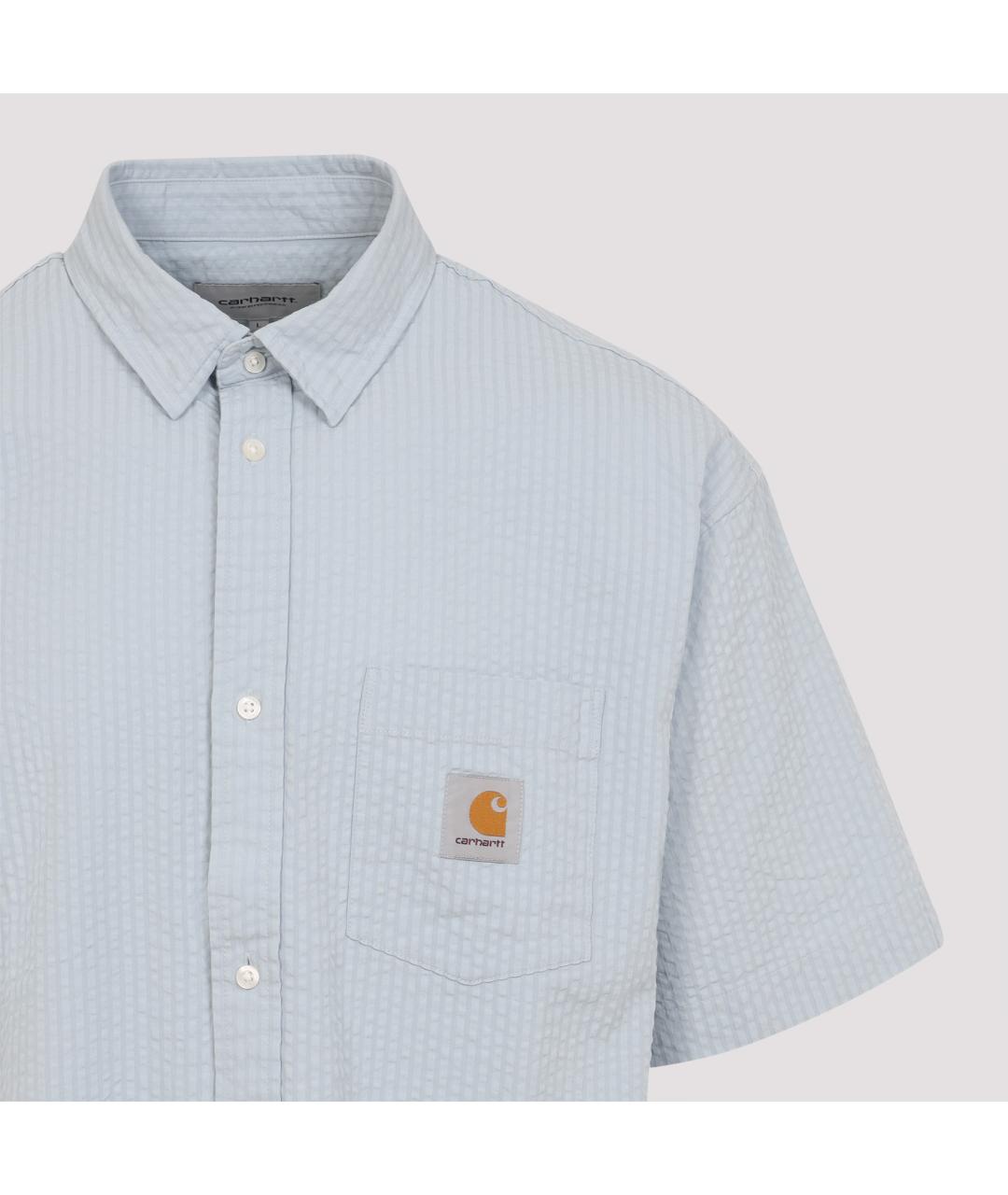 CARHARTT WIP Голубая хлопковая кэжуал рубашка, фото 3