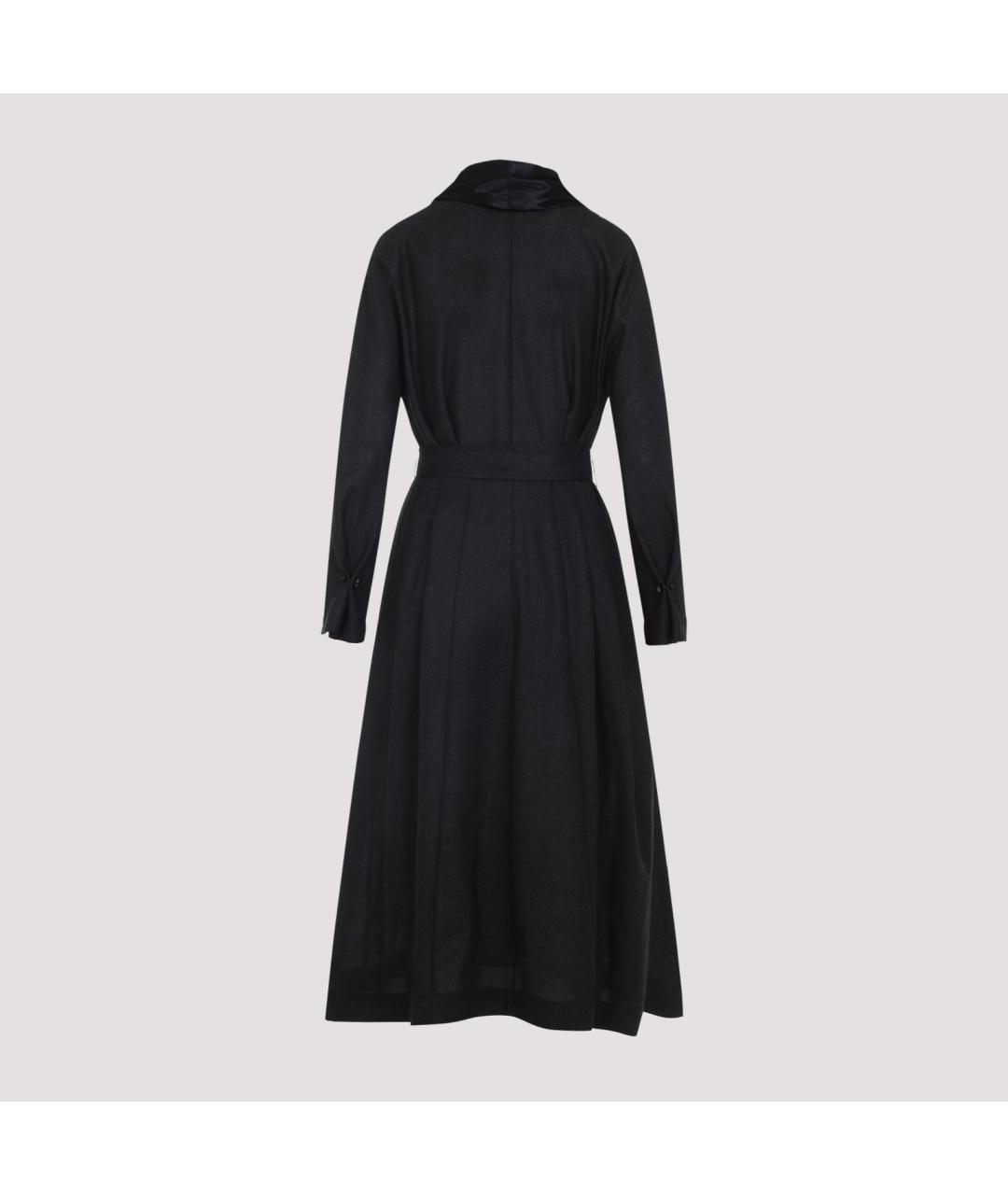 ALBERTA FERRETTI Черное шерстяное платье, фото 2