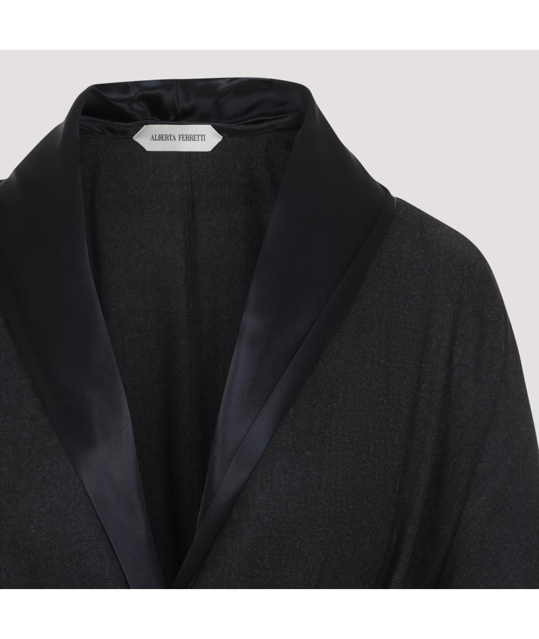 ALBERTA FERRETTI Черное шерстяное платье, фото 3