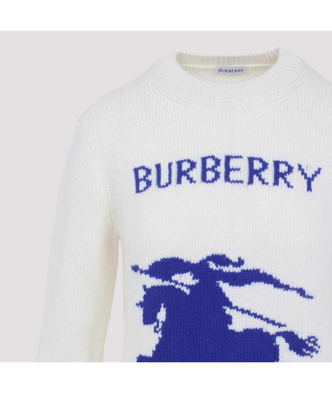 BURBERRY Белый кашемировый джемпер / свитер, фото 3