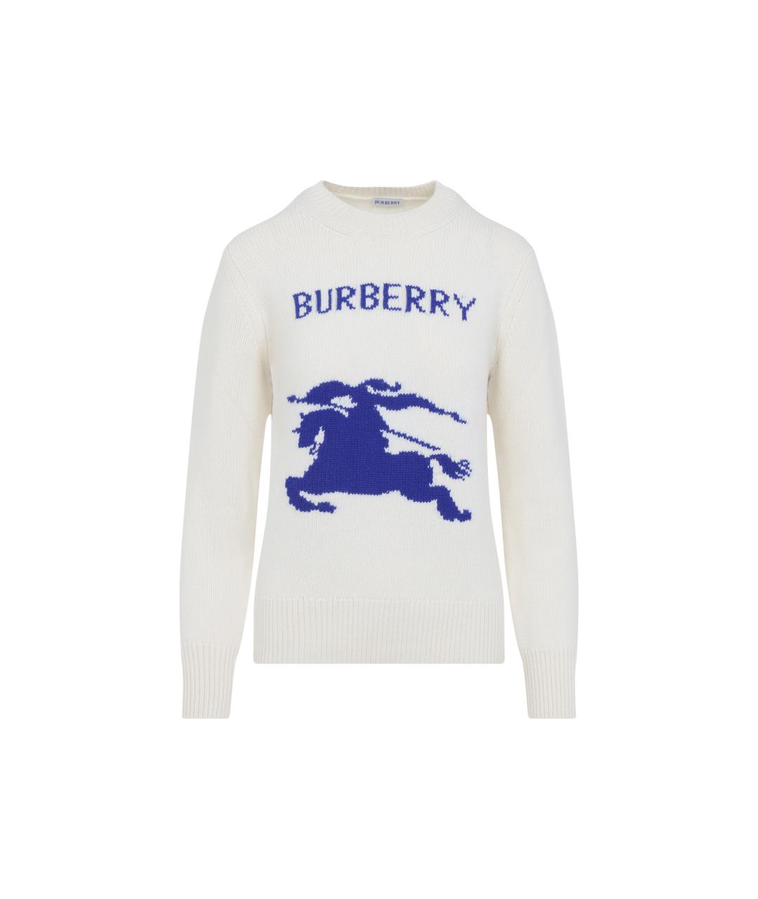 BURBERRY Белый кашемировый джемпер / свитер, фото 1