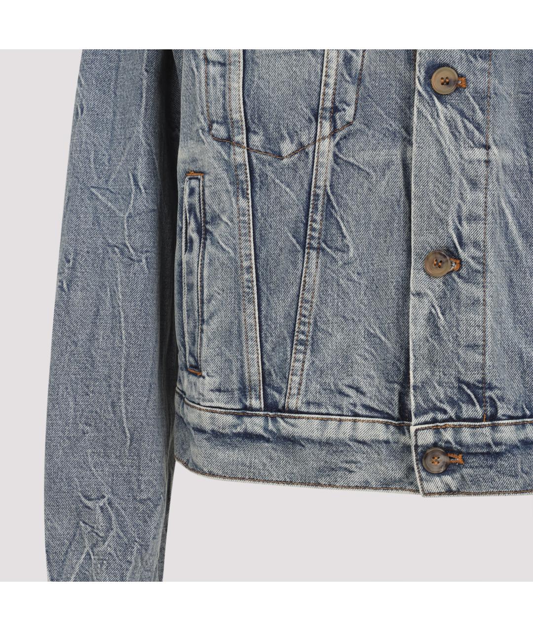 MIU MIU Голубая хлопковая куртка, фото 3