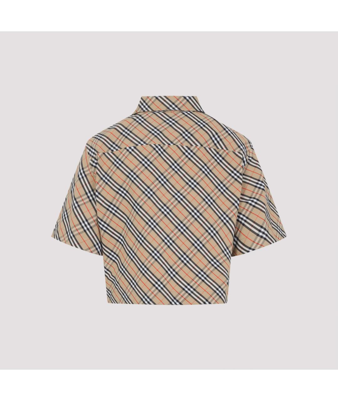 BURBERRY Бежевая хлопковая рубашка, фото 2