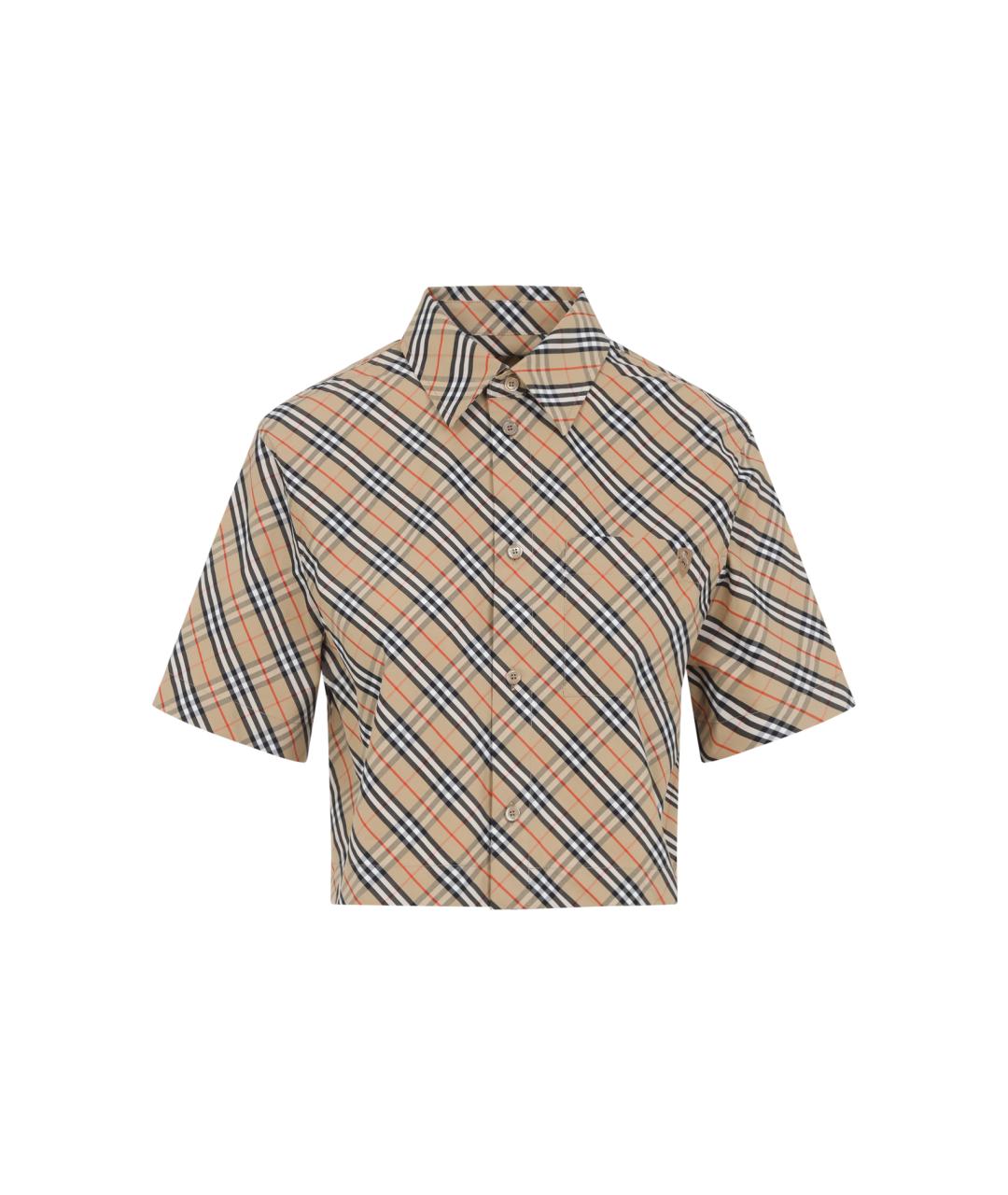 BURBERRY Бежевая хлопковая рубашка, фото 1