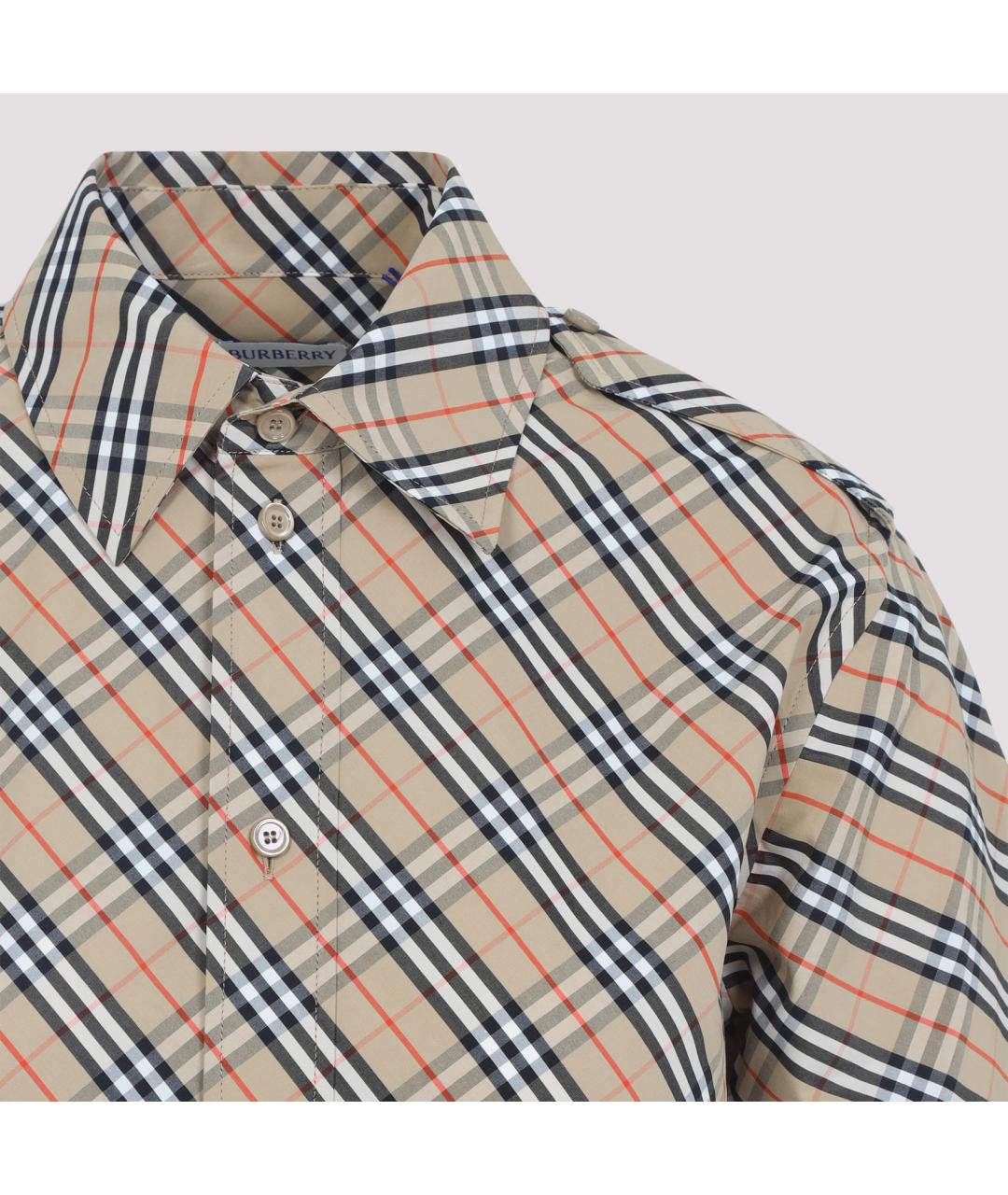 BURBERRY Бежевое хлопковое платье, фото 4