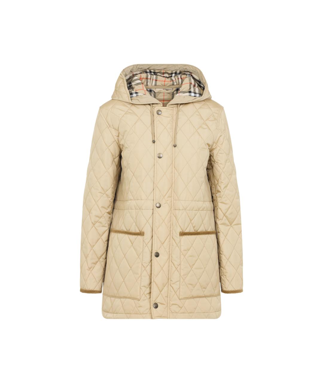 BURBERRY Бежевая полиамидовая куртка, фото 1
