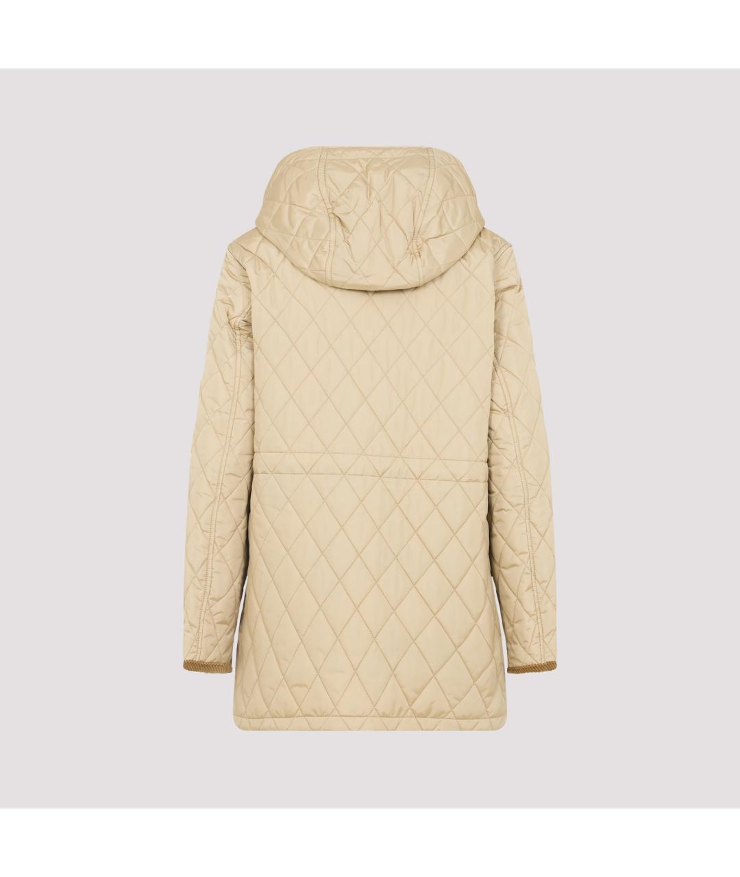 BURBERRY Бежевая полиамидовая куртка, фото 2