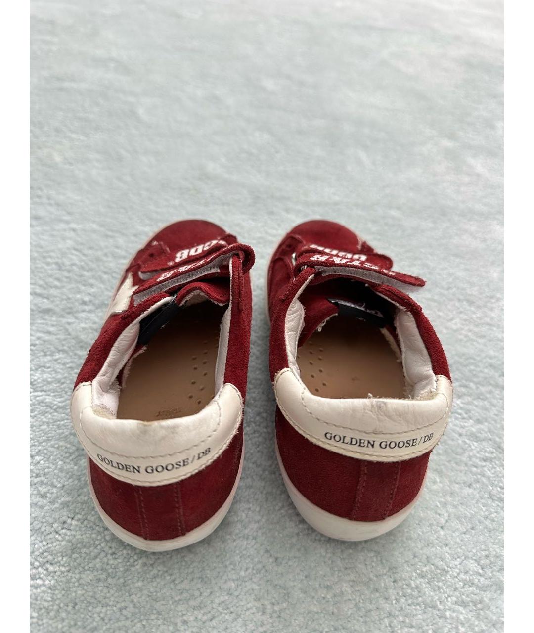 GOLDEN GOOSE DELUXE BRAND Бордовые текстильные кеды, фото 3