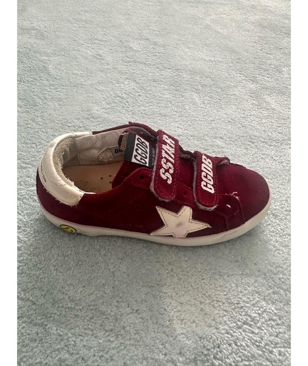 GOLDEN GOOSE DELUXE BRAND Бордовые текстильные кеды, фото 6