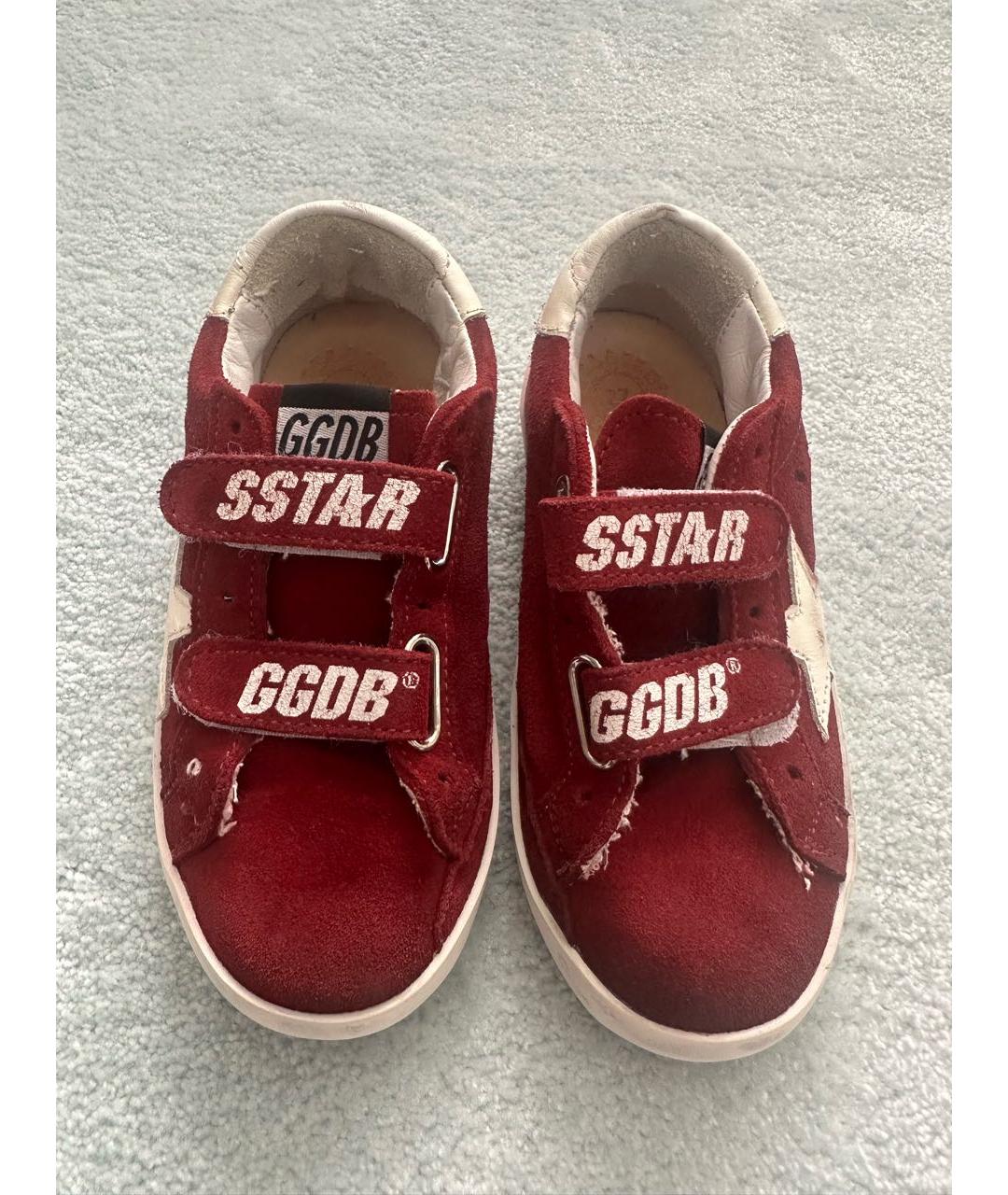 GOLDEN GOOSE DELUXE BRAND Бордовые текстильные кеды, фото 2
