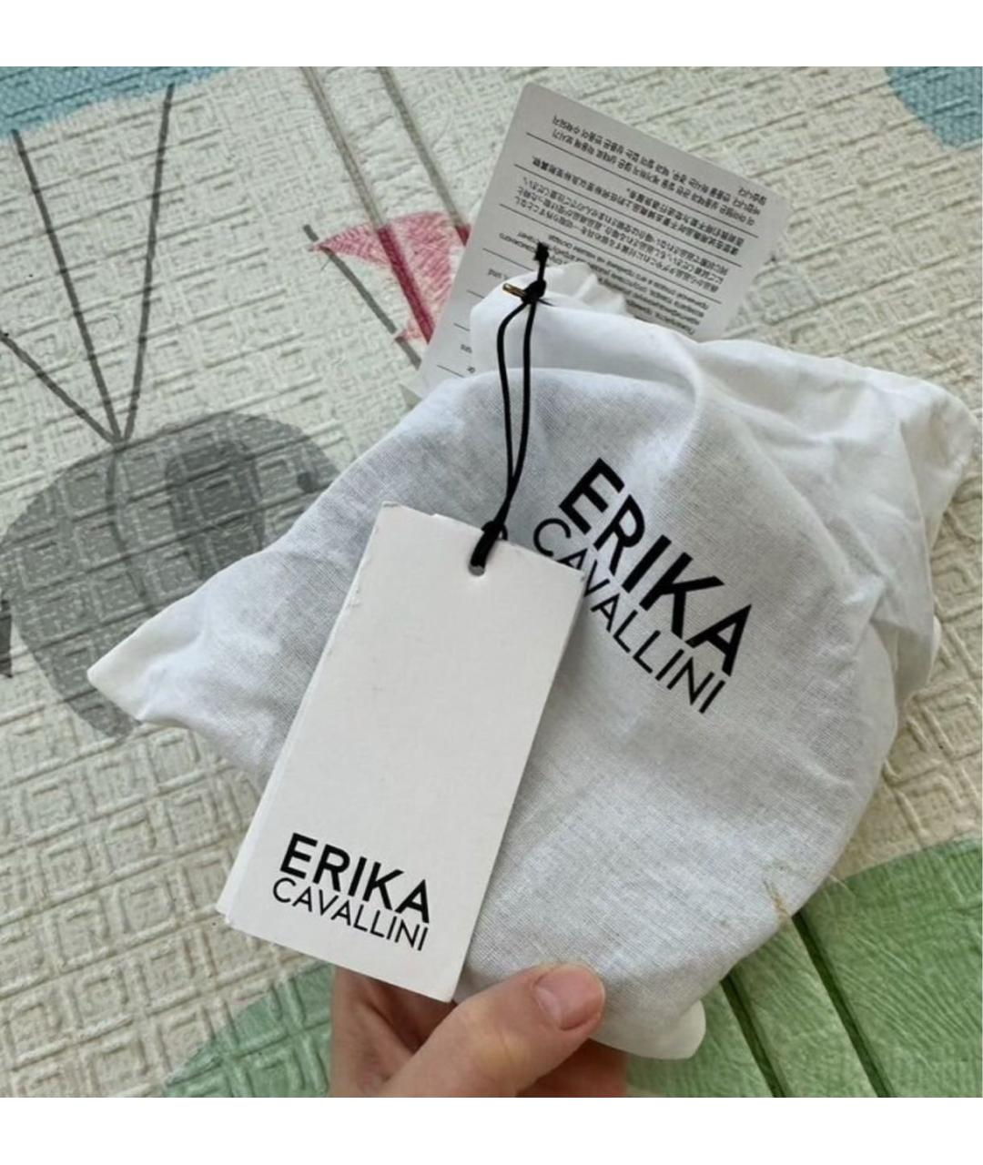 ERIKA CAVALLINI Черный кожаный ремень, фото 2