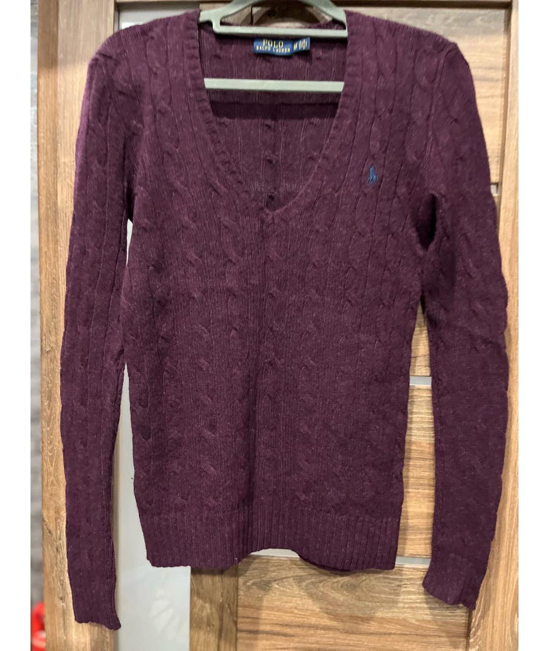 POLO RALPH LAUREN Бордовый шерстяной джемпер / свитер, фото 8