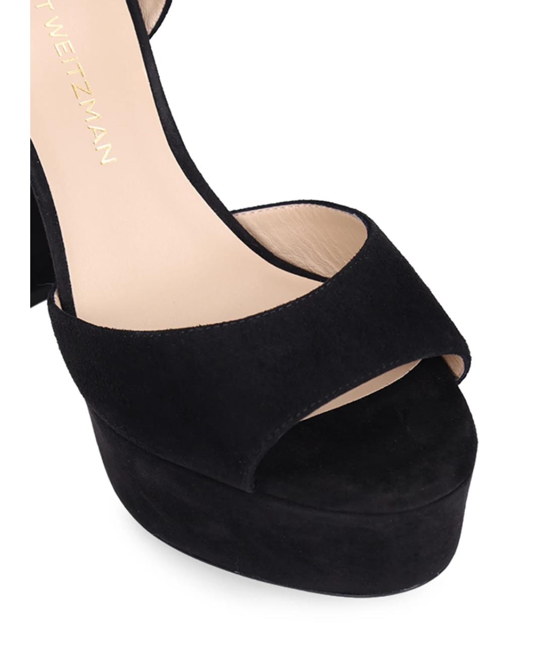STUART WEITZMAN Черные замшевые босоножки, фото 3