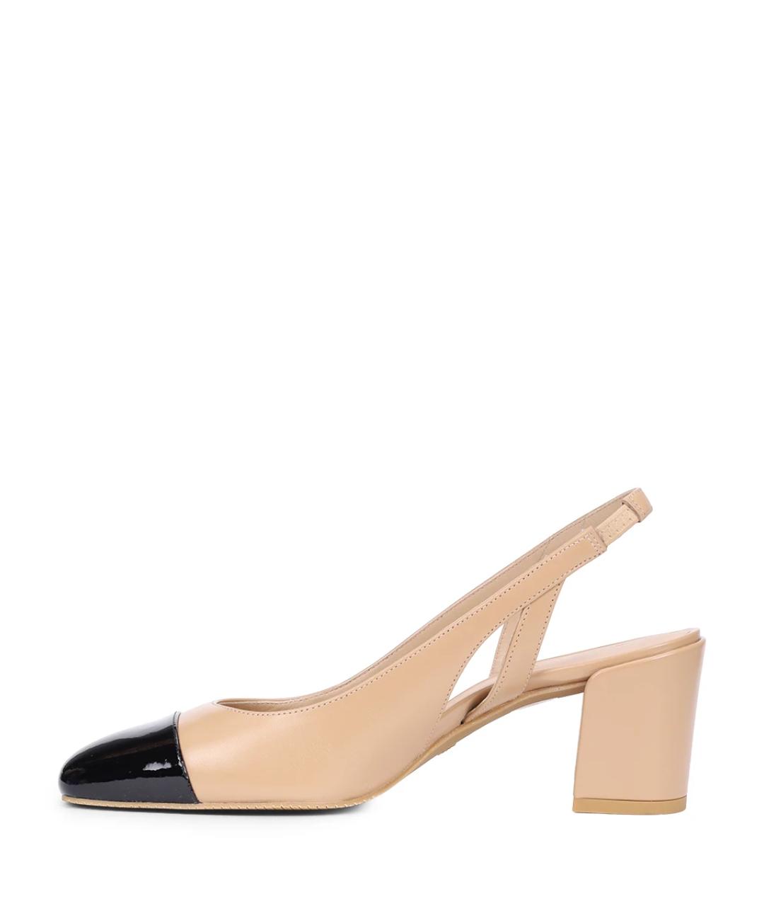 STUART WEITZMAN Бежевые кожаные туфли, фото 3