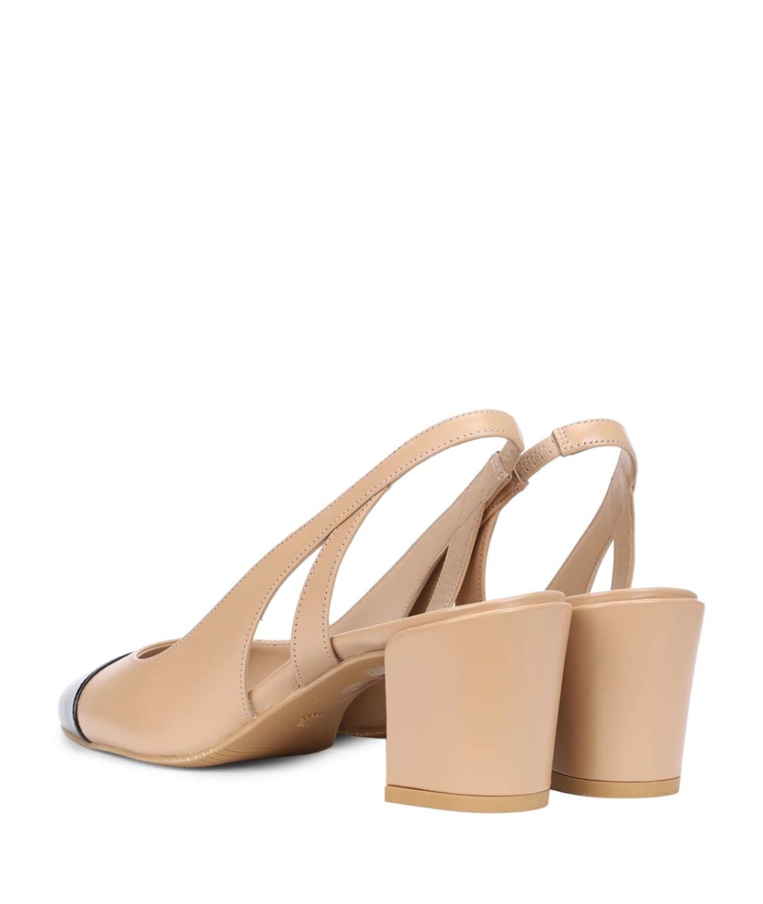 STUART WEITZMAN Бежевые кожаные туфли, фото 4