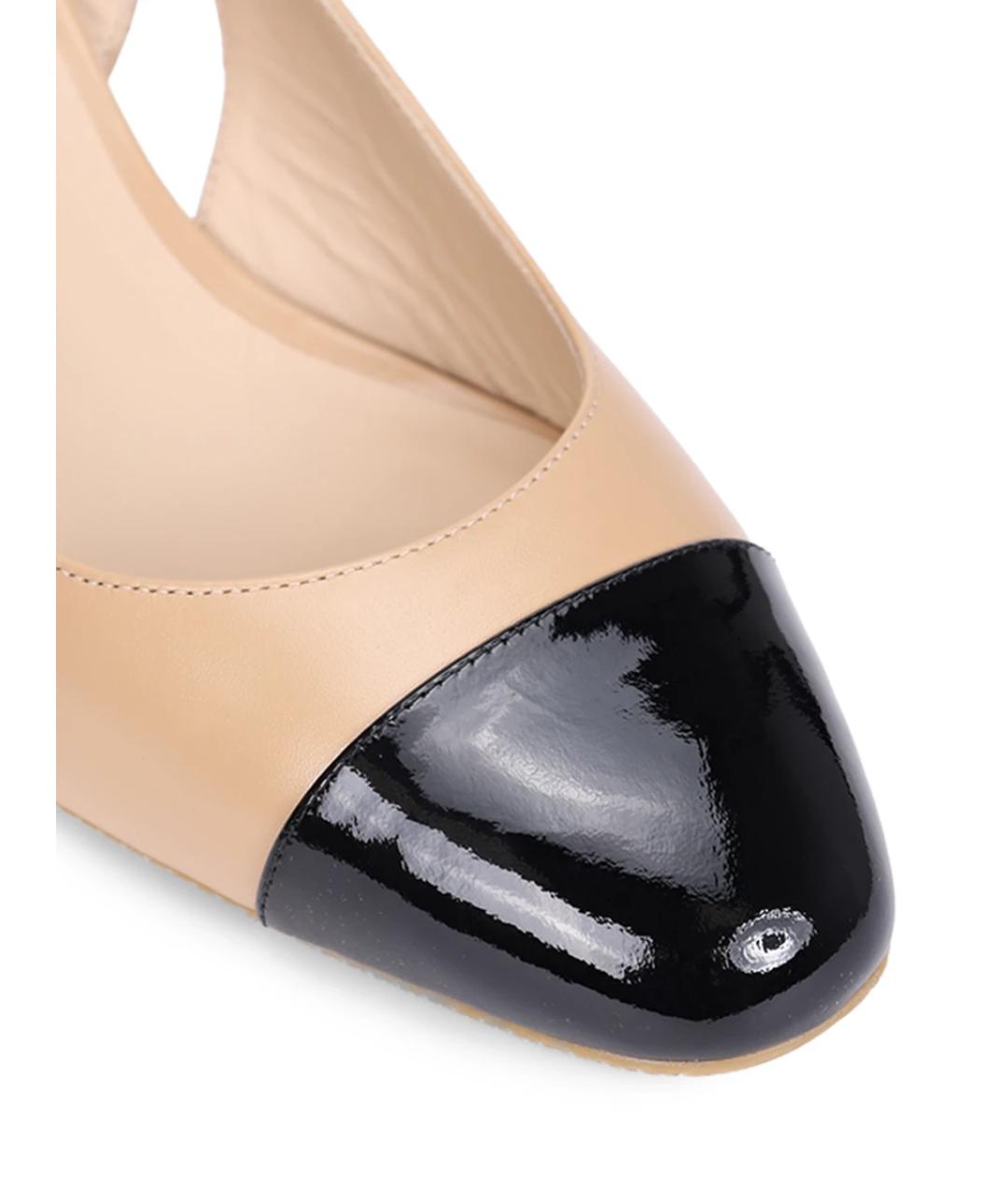 STUART WEITZMAN Бежевые кожаные туфли, фото 5