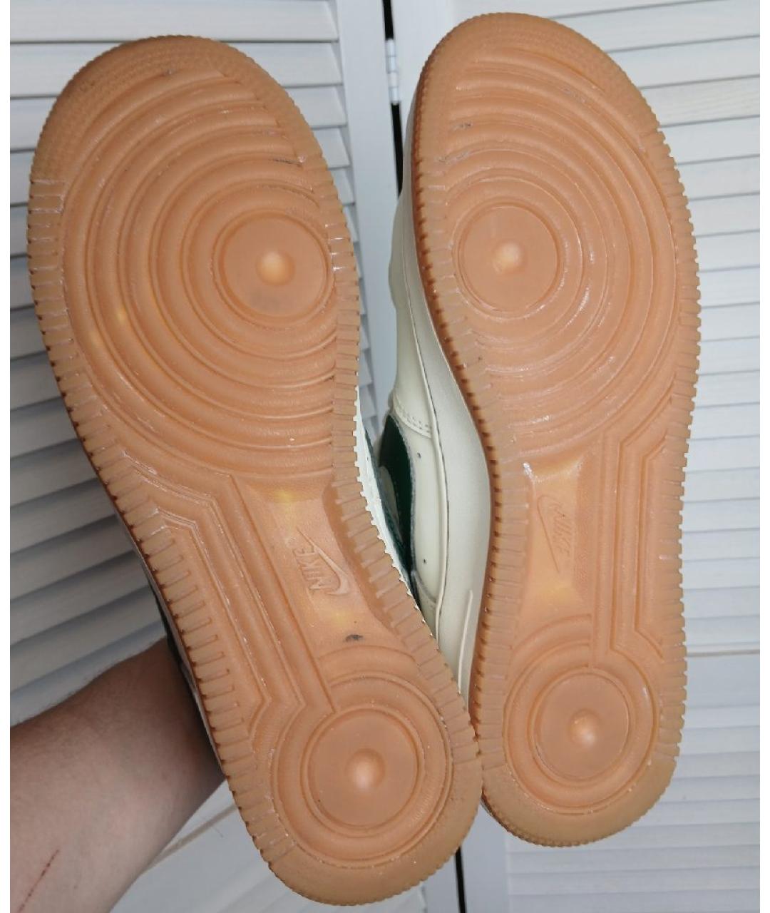 NIKE Белые кожаные высокие кроссовки / кеды, фото 7
