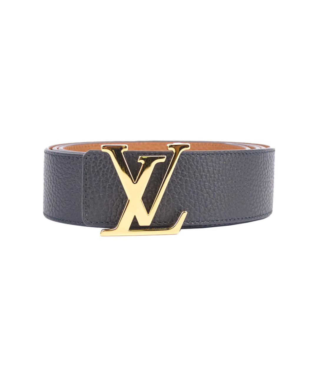 LOUIS VUITTON Черный кожаный ремень, фото 5
