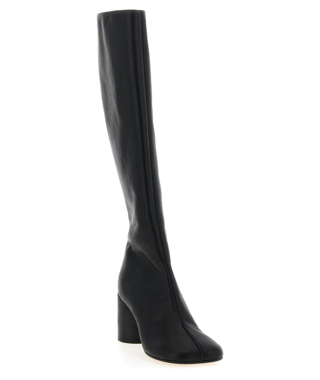 MM6 MAISON MARGIELA Черные кожаные сапоги, фото 2