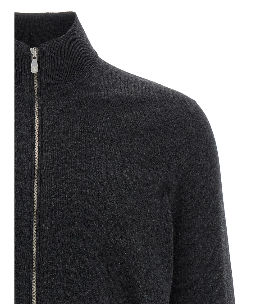 BRUNELLO CUCINELLI Антрацитовая кашемировая куртка, фото 3