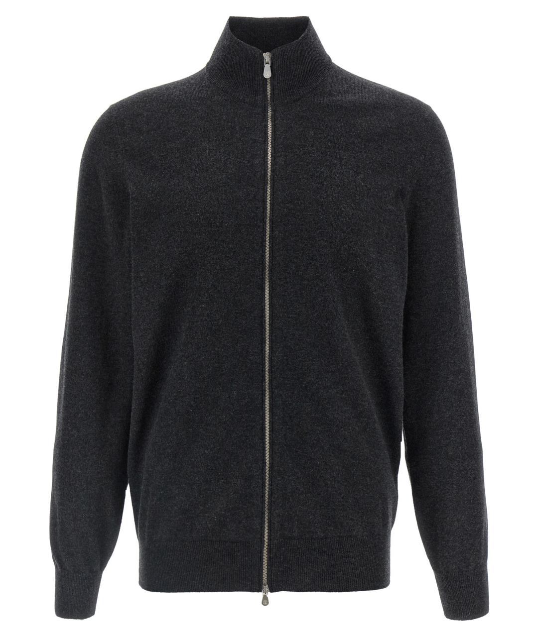 BRUNELLO CUCINELLI Антрацитовая кашемировая куртка, фото 1