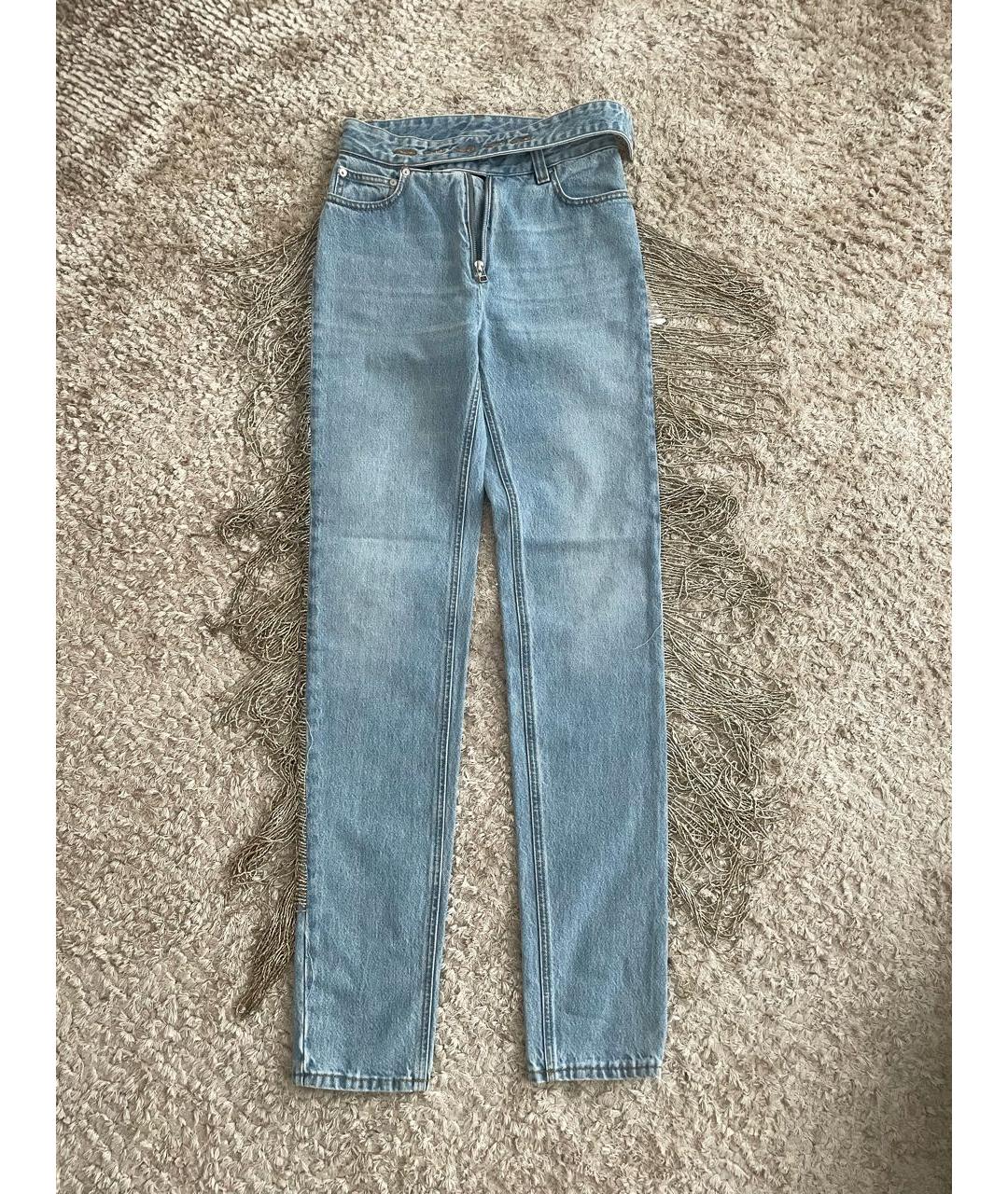 HELMUT LANG Голубые хлопковые джинсы слим, фото 5