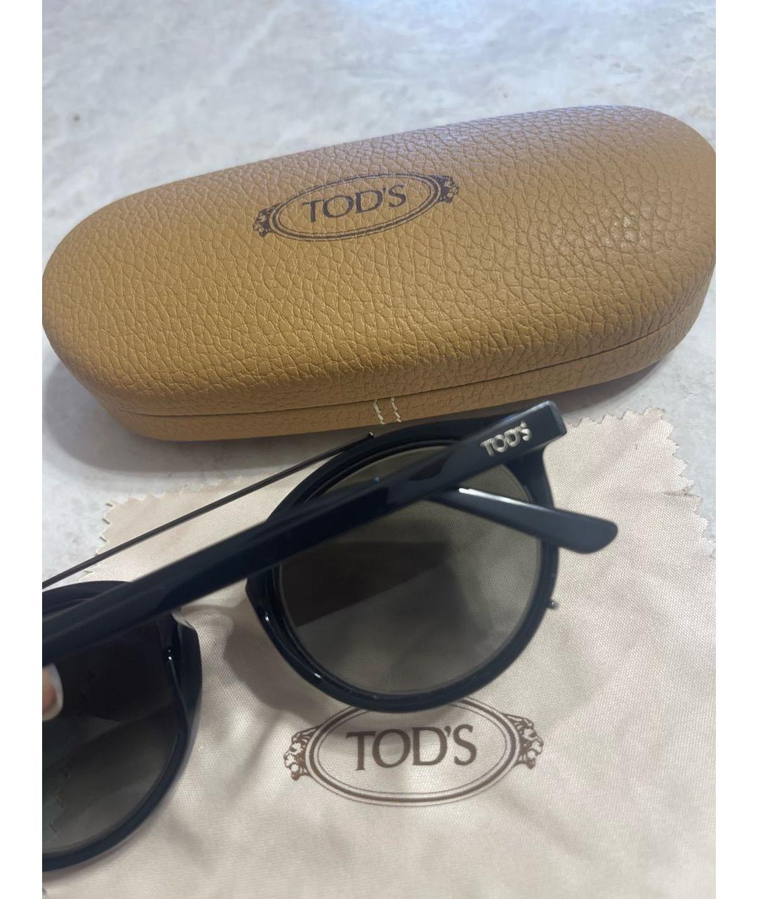 TOD'S Черные пластиковые солнцезащитные очки, фото 3