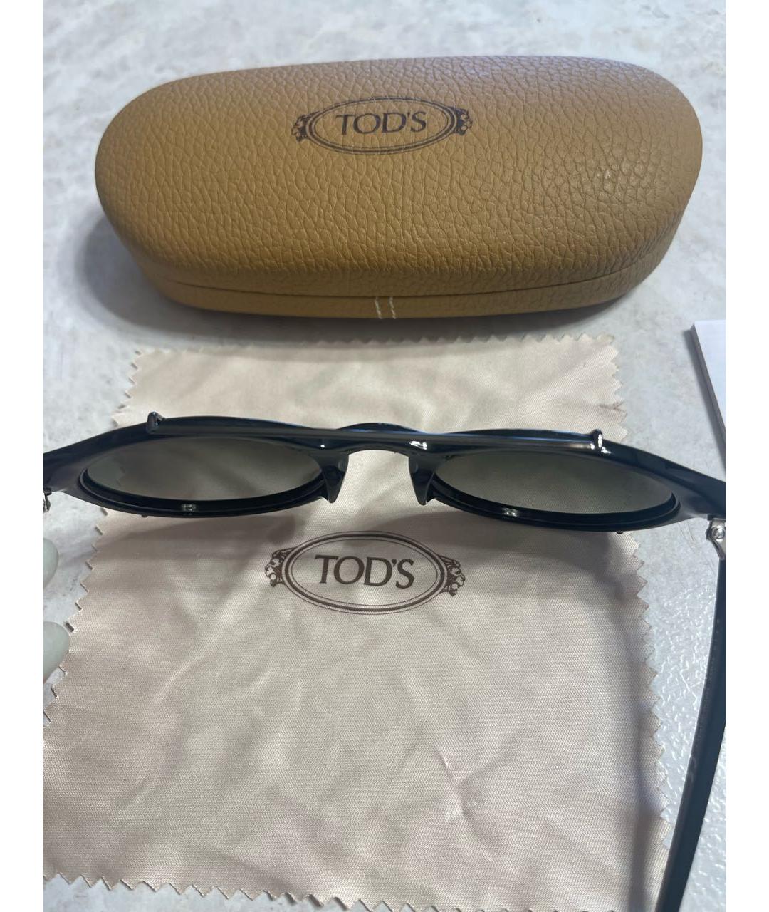 TOD'S Черные пластиковые солнцезащитные очки, фото 7