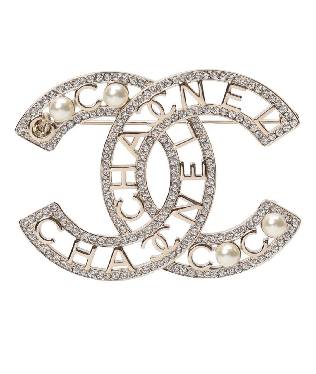 CHANEL Золотая металлическая булавка / брошь, фото 1