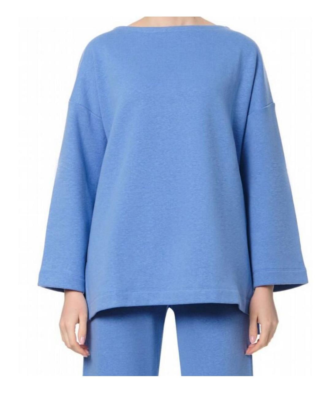 MAX MARA Голубой хлопковый костюм с брюками, фото 6