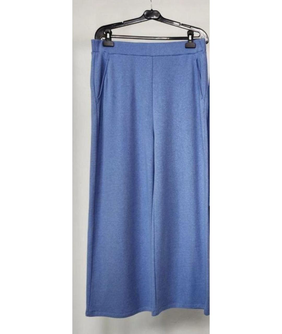 MAX MARA Голубой хлопковый костюм с брюками, фото 2