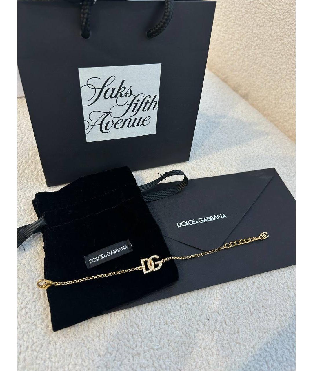 DOLCE&GABBANA Золотой металлический браслет, фото 3
