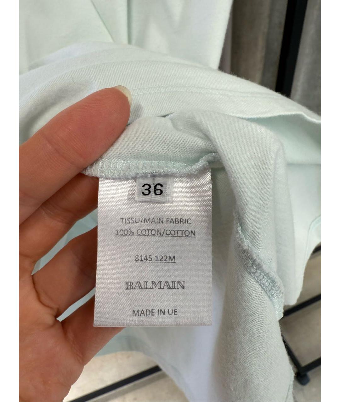 BALMAIN Голубая футболка, фото 5