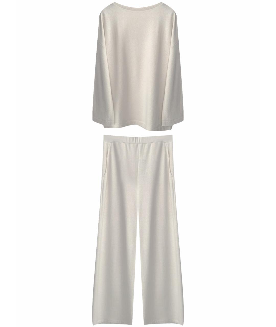 MAX MARA Бежевый хлопковый костюм с брюками, фото 1