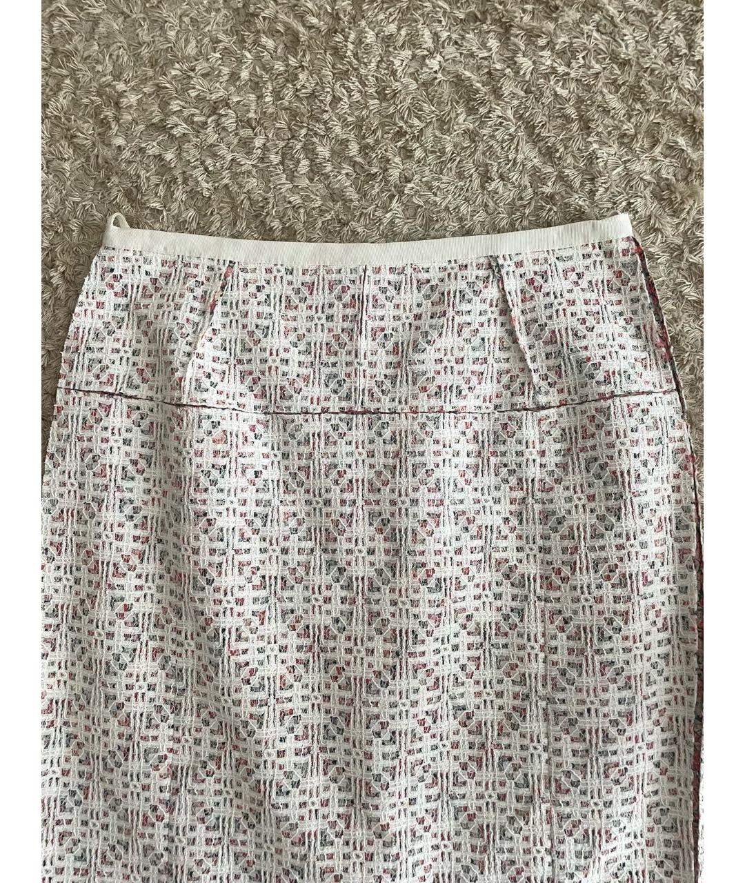 NINA RICCI Белая хлопковая юбка миди, фото 4