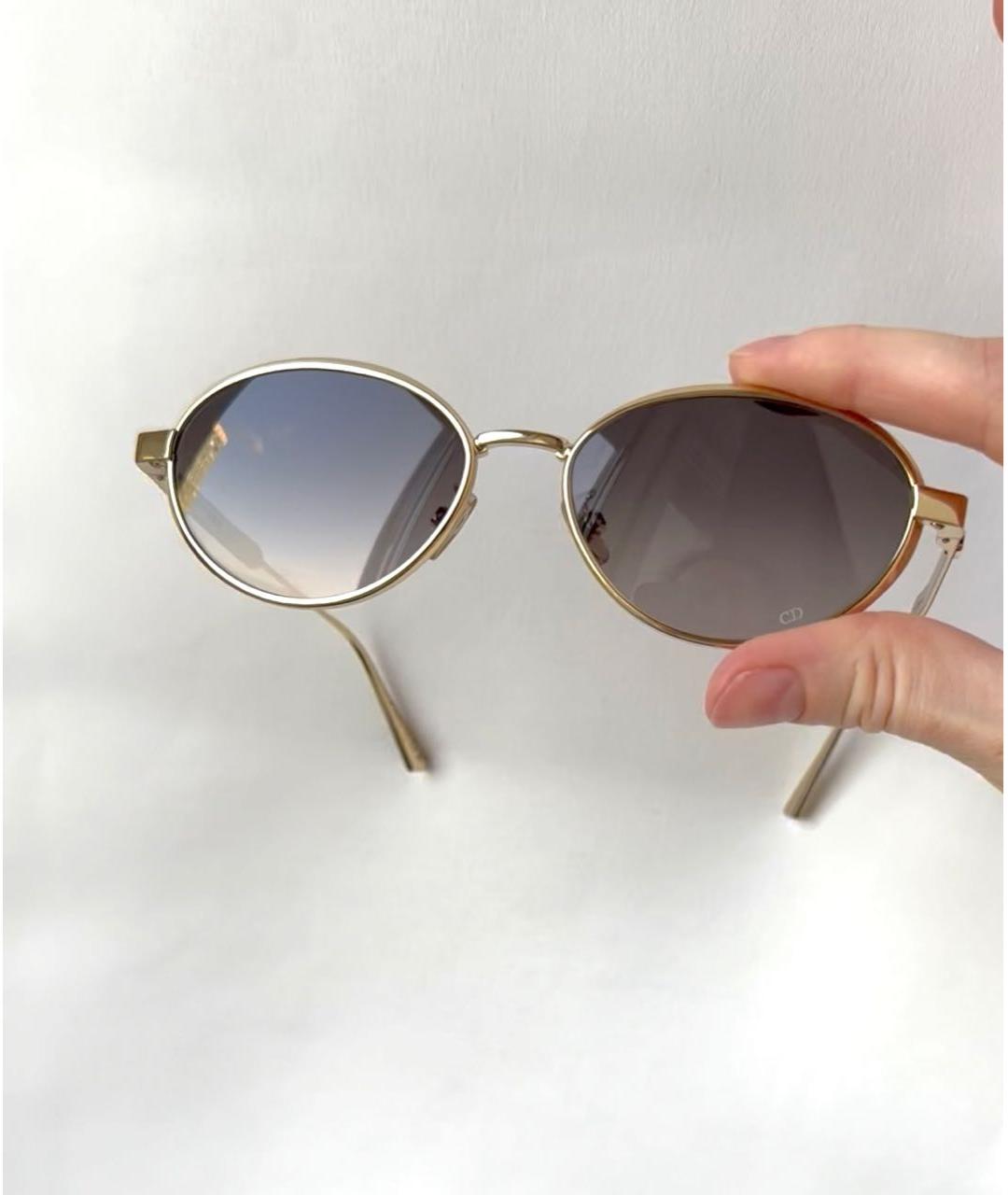 CHRISTIAN DIOR Серые металлические солнцезащитные очки, фото 3