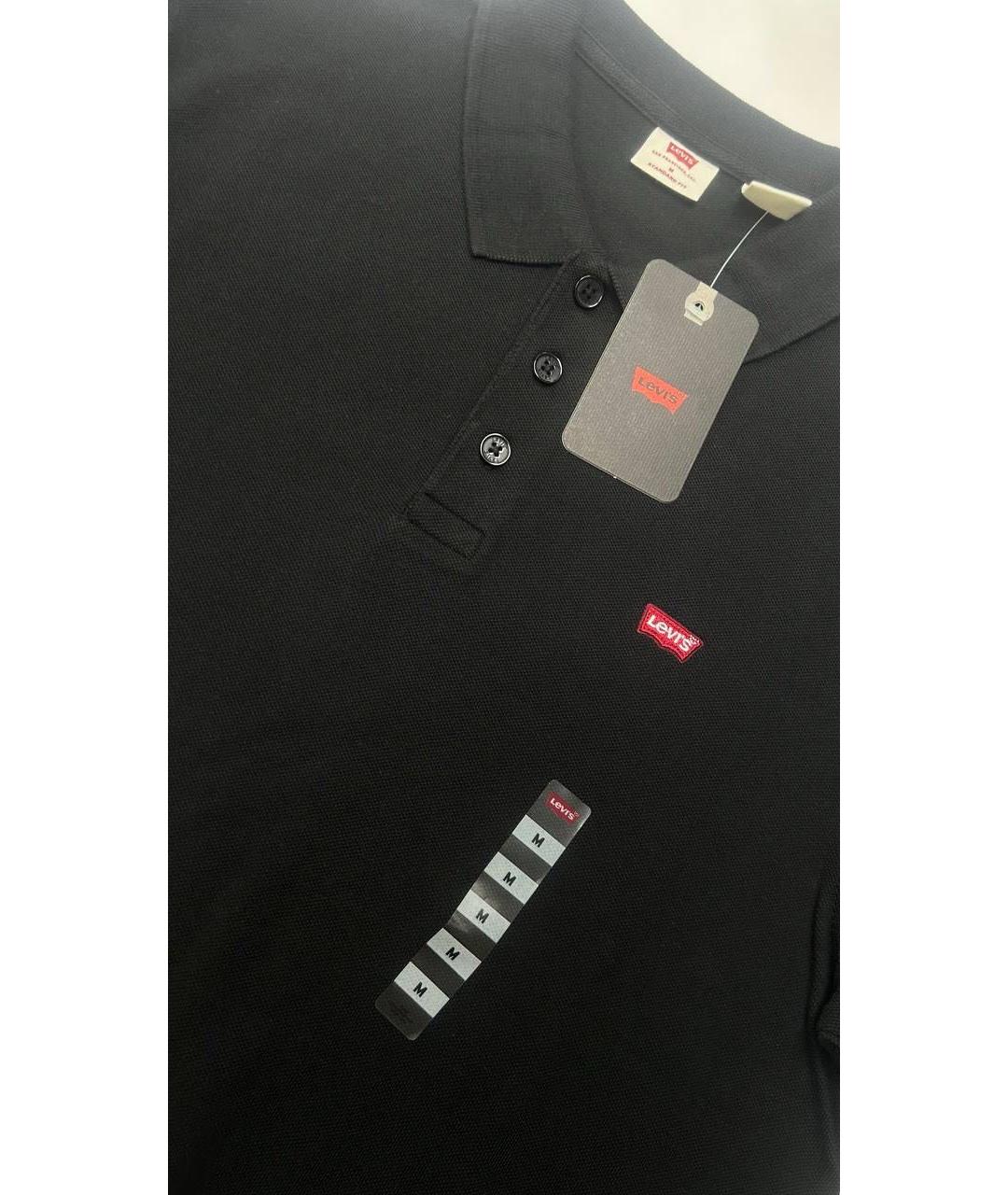 LEVI'S Черное хлопковое поло с коротким рукавом, фото 5