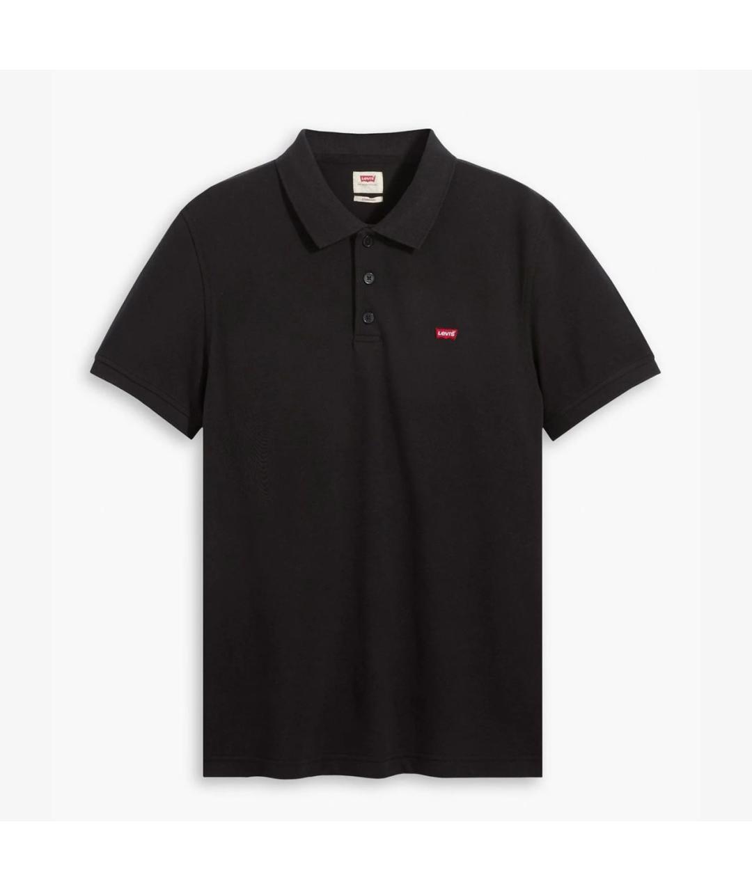 LEVI'S Черное хлопковое поло с коротким рукавом, фото 7